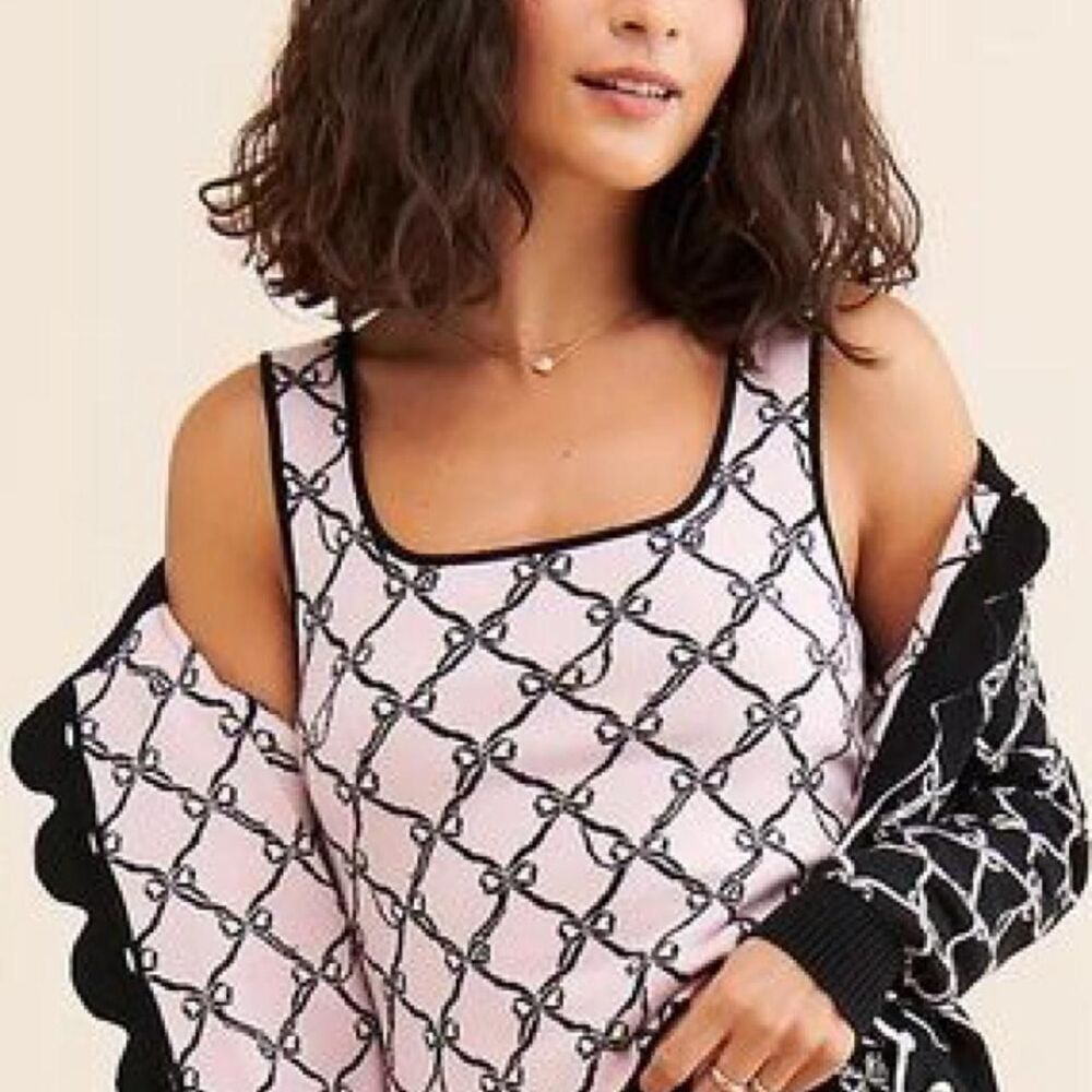 Rachel-antonoff-collection Women's Black and Pink Vest